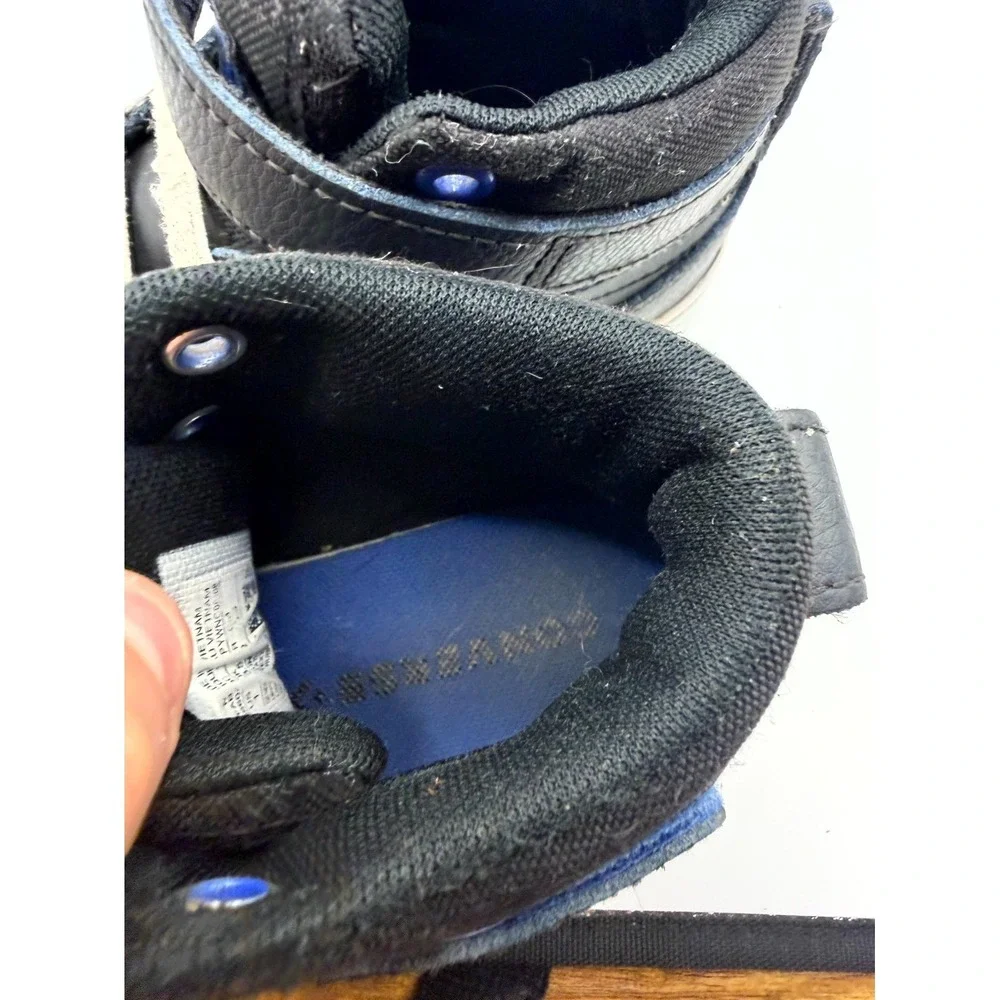 Converse Pro‎ Blaze Strap 666049C Unisex Kids 1 Sneaker Black Blue Leather Shoes